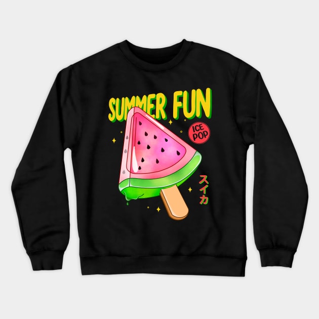 Summer Watermelon Crewneck Sweatshirt by Kimprut